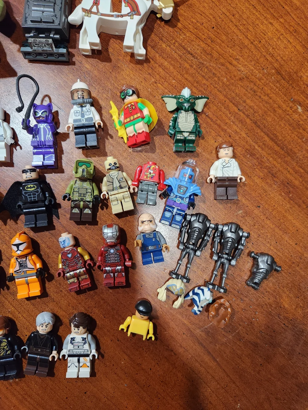 Lego Minifigure & Accessory Lot with Purple, Green, White, Black, Yellow Accents